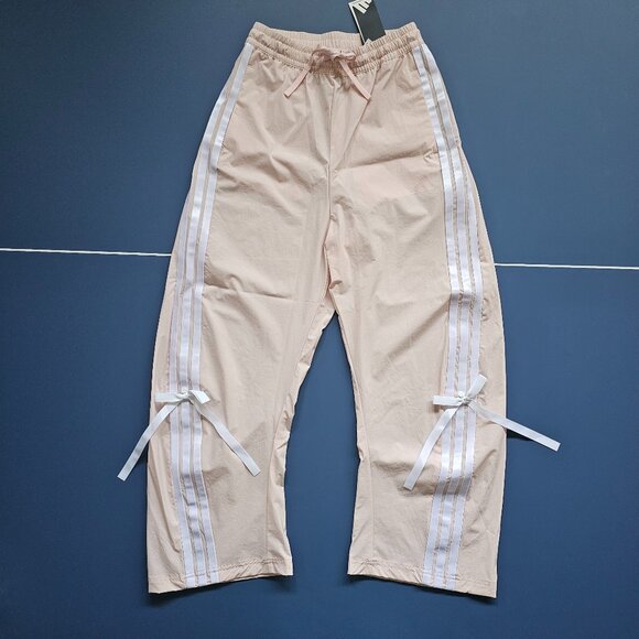 adidas Dance Woven Pants Women's Training ribbon bow tie sandy Pink Asia Fit - Picture 4 of 14